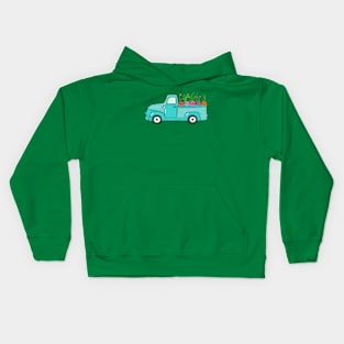 Floral Truck Kids Hoodie